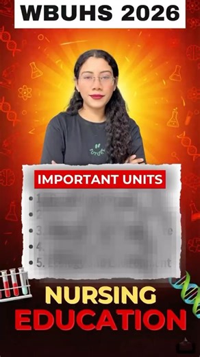 WBUHS 2026: Nursing education Exams ke Most Important Units! 📑🩺 #Nursing #shorts #wbuhs2026