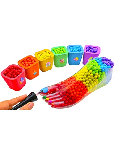 How to Make Kinetic Sand Cup Beads: ASMR Foot Cutting