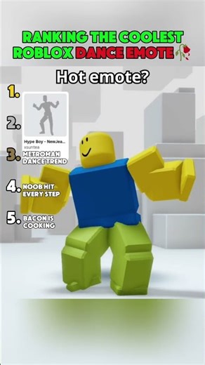 Ranking the coolest roblox dance emote #funny #roblox #memes #viral #shorts