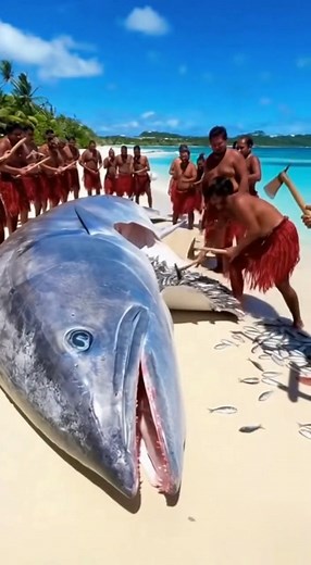 12K views · 90 reactions | Witness the wonder as islanders examine a massive **fish** that washed ashore. The **science** of **anatomy** is on full display as they perform a careful **dissection**, all while enjoying the **beach ambience** of their **tropical** home. | Rescue Stories | Facebook