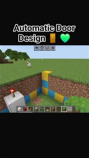 “Minecraft Automatic Door 🔥 Easy Redstone Build!”#minecraft #minecraftshorts