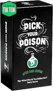Pick Your Poison After Dark Party Game - The “What Would You Rather Do?” Adult Card Game for College Students, Halloween Party Game and Board Games Night with Your Friends