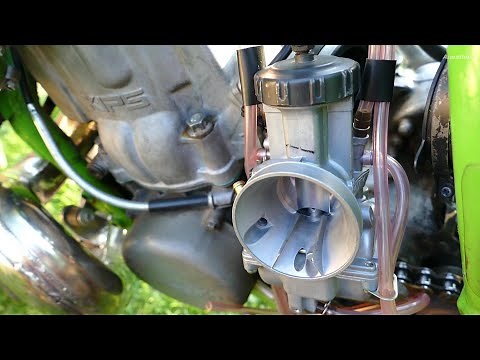 Kawasaki KX500 - New Keihin PWK 38mm Air Striker Carburetor (First Start)