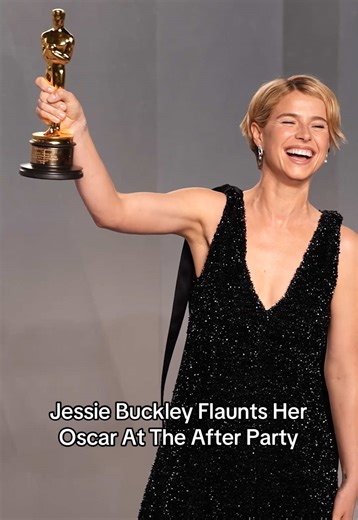 Jessie Buckley Celebrates Oscar Win at VFOscars Party