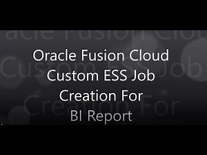Custom ESS (Enterprise Scheduler Service) job creation for BI Publisher Report