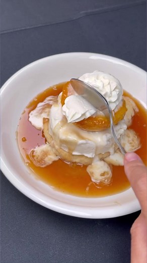 3.9K views · 41 reactions | Peach Flambé from Gambit Henderson is so decadent! Must try! | Eat & Out of Las Vegas | Facebook