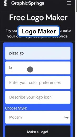 شعار احترافي على GraphicSprings خلال 30 ثانية