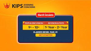 𝗙𝗼𝗿 𝗣𝗲𝗿𝗳𝗲𝗰𝘁 𝗘𝗹𝗲𝘃𝗮𝘁𝗶𝗼𝗻, 𝗧𝗮𝗿𝗴𝗲𝘁 𝗢𝗽𝘁𝗶𝗺𝗶𝘇𝗮𝘁𝗶𝗼𝗻! With the right study strategies and a focused approach, you can reach your full potential and excel in your exams. Join KIPS Preparations Revision & Tests (R&T) or Tests & Discussion (T&D) sessions now to get expert guidance and support to help you ace your inter and matric exams and pave the way for a bright future ahead. Admissions are Open at KIPS Evening Coaching Campuses for R&T sessions for 1st year & 2nd year