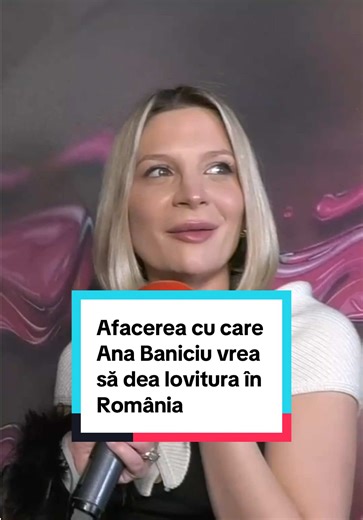 Lucrurile s-au așezat frumos în viața Anei Baniciu, care traversează una dintre cele mai echilibrate perioade ale sale. Se bucură din plin de rolul de mamă, s-a liniștit după emoțiile de început și își împarte timpul între familie și pasiunile ei. Artista ne-a dezvăluit că a făcut un demers, inspirat de mama sa și ia în calcul să-și deschidă o afacere profitabilă. Și în ceea ce-l privește pe fiul ei, artista are planuri mari și o direcție bine definită. Despre toate acestea și despre noua ei per