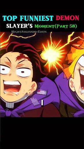 The Funniest Demon Slayer's Moment 😂|| #AnimeGags #ZenitsuScreaming #FunnyAnimeMoments