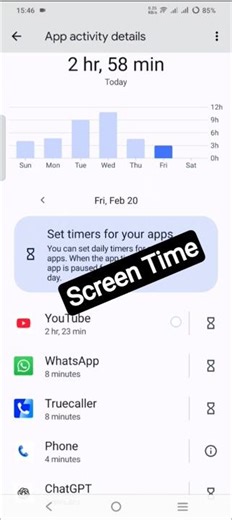 Check Your Screen Time Now 🔥 Hidden Phone Feature #shorts #youtubeshorts #viralshorts #androidtips