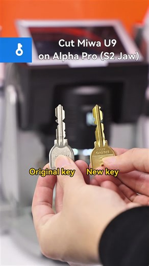 🔑 Alpha Pro Key Cutting Machine ✨ S2 Single Standard Jaw ⚙ Smooth & precise cutting for Miwa U9 Keys 🛠#kukaikeymachine #locksmith #lock #key