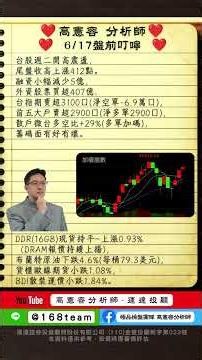 【台股盤前分析】2026.6.17 節前不確定因素多、提防上沖下洗 #高憲容 一分鐘帶您掌握台股盤前重點＆熱門焦點股 #盤前分析 #盤後解盤 #股票 #當沖 #波段 #當沖教學 #波段選股