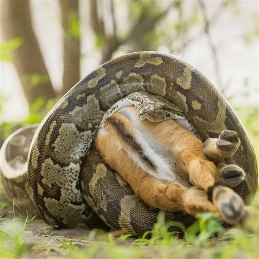 wildzwonderz on Instagram: "MYTH BUSTED: Pythons Don't Unhinge Their Jaws (Here's How They Really Do It) 🤯 Watch one of Africa's largest snakes, the rock python, swallow an impala whole. The secret? A stretchy ligament connecting two independent jawbones. This allows them to feast on antelope, crocs, and warthogs with ease. REACT if this amazes you! #wildlifefacts #mythbusted #python 😀"