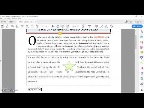 How to solve Word Exercise 2- assignment (part 1)