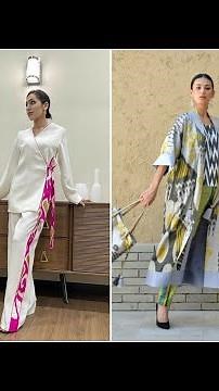 Мilliy adras matosiga zamonaviy fasonlar. Коллекция современных платьев из тканей ADRAS#ATLAS#