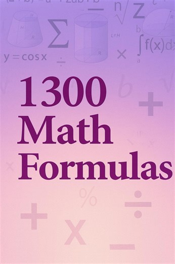 Buy 1300 Math Formulas - PDF File for Instant Download! Online in India - Etsy