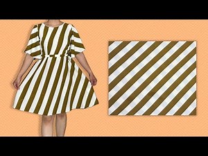 DIY Flared Dress Sewing Tutorial | Stylish Striped Dressmaking