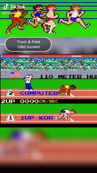 Retro Gaming Arcade Track and Field Konami Sport