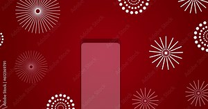 Smartphone animation with outgoing smartphone and flying elements