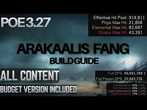 PoE 3.27 - Arakaalis Fang OPTIMIZED - All content viable - "Budget" + End game build