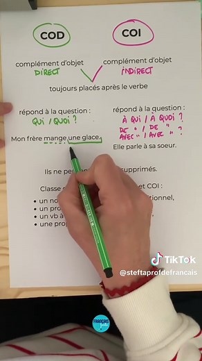 Reconnaître le COD et le COI dans une phrase