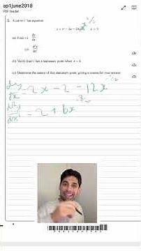 Question 2 paper 1 Edexcel 2018 A-Level Maths #differentiation #calculus #okmath #gradient #2018