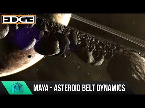Maya Particles Tutorial - Create an Asteroid Belt using Dynamics HD
