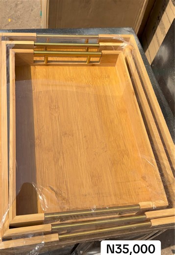 Wooden tray set 35,000 #woodentray #woodentrayset #woodtray #woodentrays #bambootray