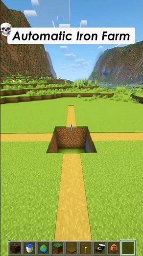 Minecraft Automatic Iron Ingot Farm ⚙️ Easy Build! #minecraft #minecraftfarm #minecraftguide