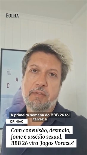 Folha de S.Paulo on Instagram: "OPINIÃO | Thiago Stivaletti | Nem na edição de 2021 o BBB teve uma primeira semana tão agitada quanto agora. Foram muitas notícias graves que agitaram a mídia e as redes, mas apontaram para procedimentos abusivos da produção e uma seleção de elenco que descuidou do quadro psicológico de alguns participantes. 📲Leia mais na #Folha: folha.com/f5 🎦 Thiago Stivaletti (@tstivaletti)"