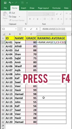 How to Rank in MS Excel 🔥 | Rank Function in Excel Complete Guide | JV EXCEL TIPS #exceltips #excel