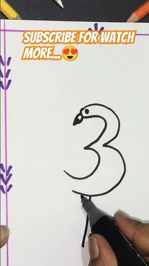 eazy flamingo drawing |how to draw flamingo step by step #drawing #birds#ytshorts