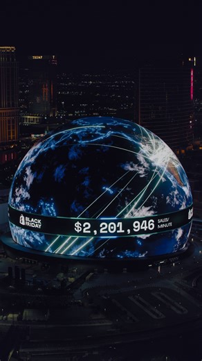 Shopify on Instagram: "look up. that’s real-time merchant sales lighting up the world’s largest LED screen"