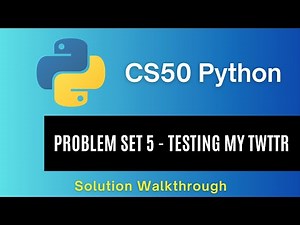 CS50 Python 2025 – Problem Set 5: Testing my twttr | Full Solution