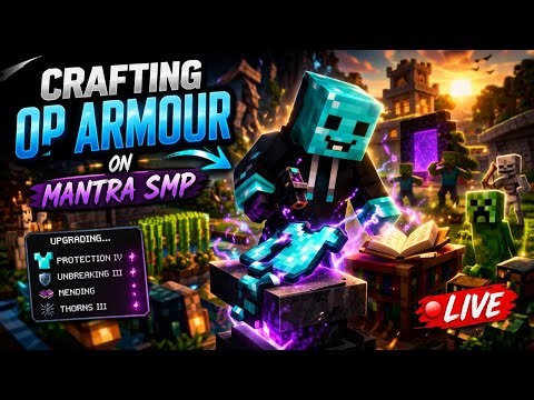 Crafting OP Armour in Mantra SMP 🔥 #shorts #mantrasmp #minecraft #minecraftsmp #live #shortslive