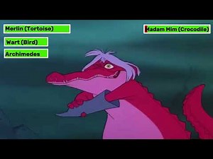 The Sword In The Stone (1963) Merlin Vs Madam Mim with healthbars