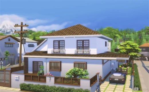 模拟人生4|速建|搬运 Mt. Komorebi Townhouse (noCC) the Sims 4 Stop Motion by Marmelad