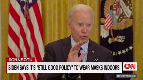 Tapper presses WH Covid-19 coordinator on vaccinated Biden wearing a mask