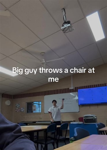 #bigguy | guy throwing chair