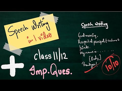 HOW TO WRITE A SPEECH | FORMAT WITH EXAMPLE |Speech Writing | Speech Writing Class 12 CBSE |Class 11