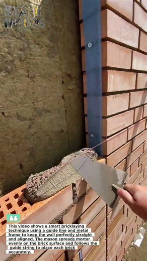 Insane Bricklaying Trick Using a Guide Line | Masonry Hack That Saves Time!