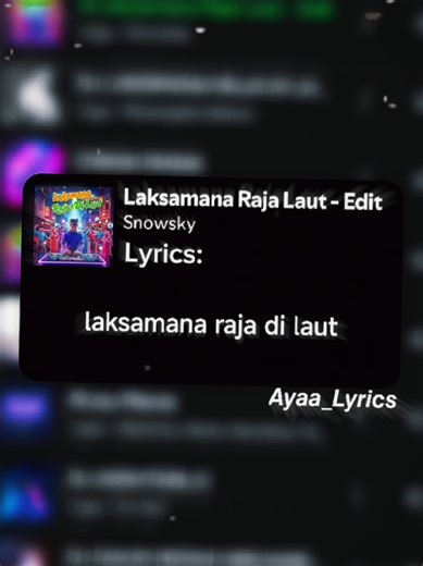 Lyrics lagu laksamana raja laut🎧 || Spotify #lyricsvideo #laksamanarajalaut #fyp #spotify