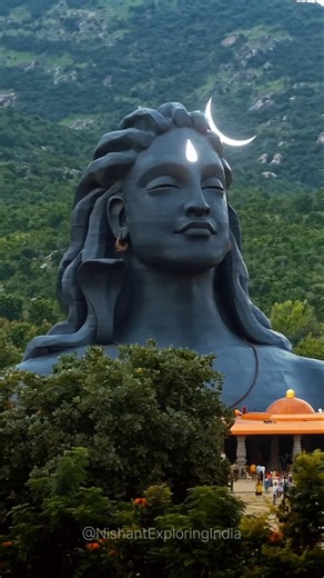 📍Adiyogi🛕it's a symbol of inner peace. 🕉️✨ #incredibleindia #exploreindia ‪@NishantExploringIndia‬