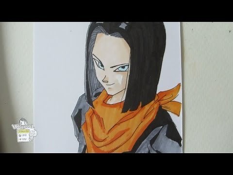 How to draw Android 17 from Dragon Ball 人造人間１７号