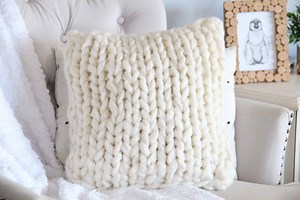 How To Make A Chunky Knit Pillow