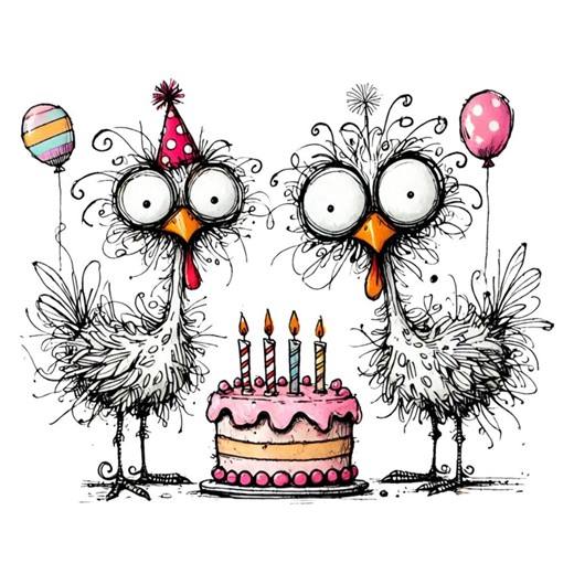 28 Quirky Birthday Chicken Clipart PNG, Funny Farm Animal Clipart, Printable PNG, Digital Download, Birthday Card Making, Funny Chicken - Etsy