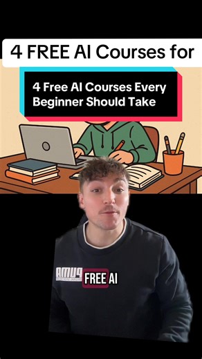 Free AI Courses for Beginners. In this video, I share 5 beginner-friendly AI courses that are 100% free, include certificates, and actually teach you how to use AI properly. ✅ Learn what AI is ✍️ How to write better prompts ⚡ Use AI to save time at work 🤖 Automate tasks with no code 💡 And learn from Google, Microsoft & more Comment 'FREE AI' and i'll share the full list #aicourse #aiforbeginners #freecourses #learnai #ai #ailearning