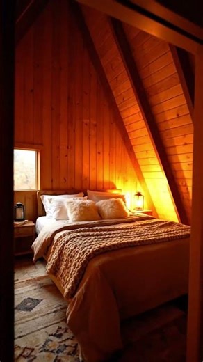 Relaxing Rain, Creek & Firplace Sounds 🌧️ Cozy Log Cabin Ambience #shorts #relax