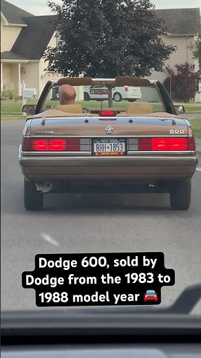 The Dodge 600 is a mid-size car that was sold by Dodge from the 1983 to 1988 model year #dodge #cars